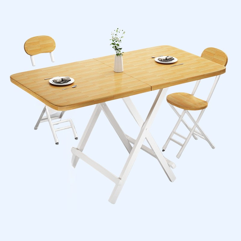 Household rectangular foldable dining table