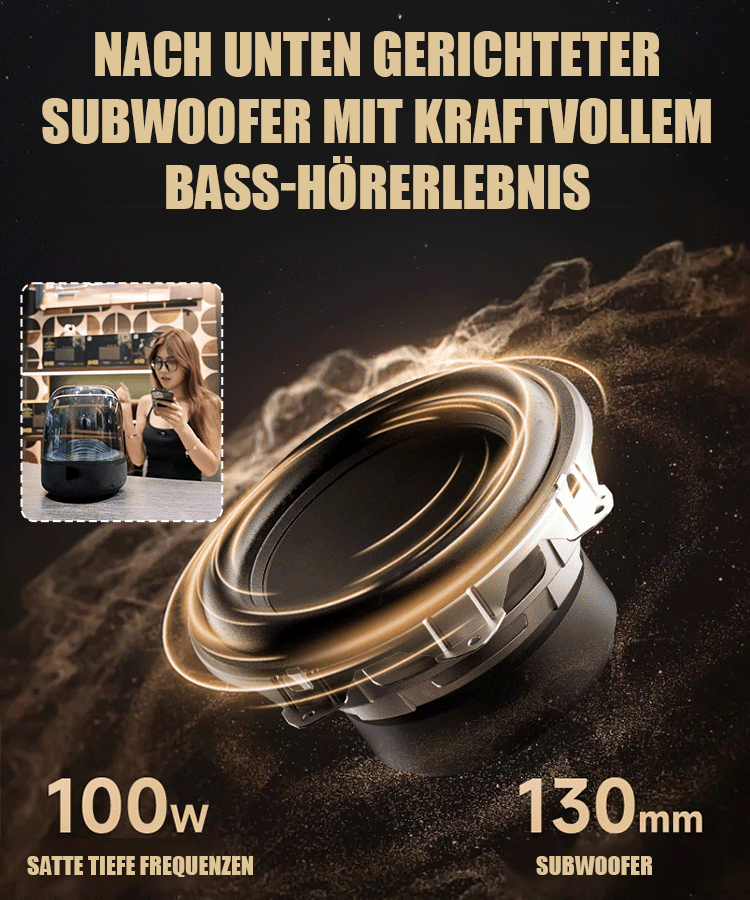 Glas Bunte Licht Bluetooth Lautsprecher