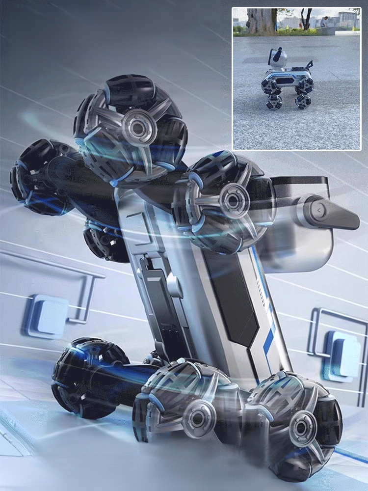 Eight-wheel stunt intelligent mechanical dog