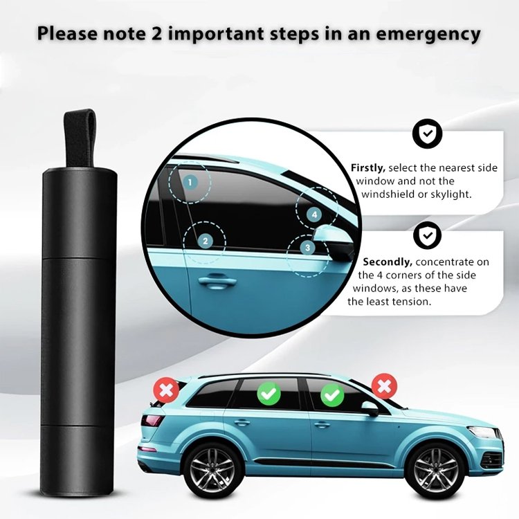Two-in-One Car Safety Hammer