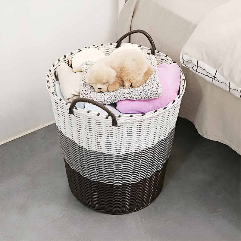 藤編みランドリーバスケット