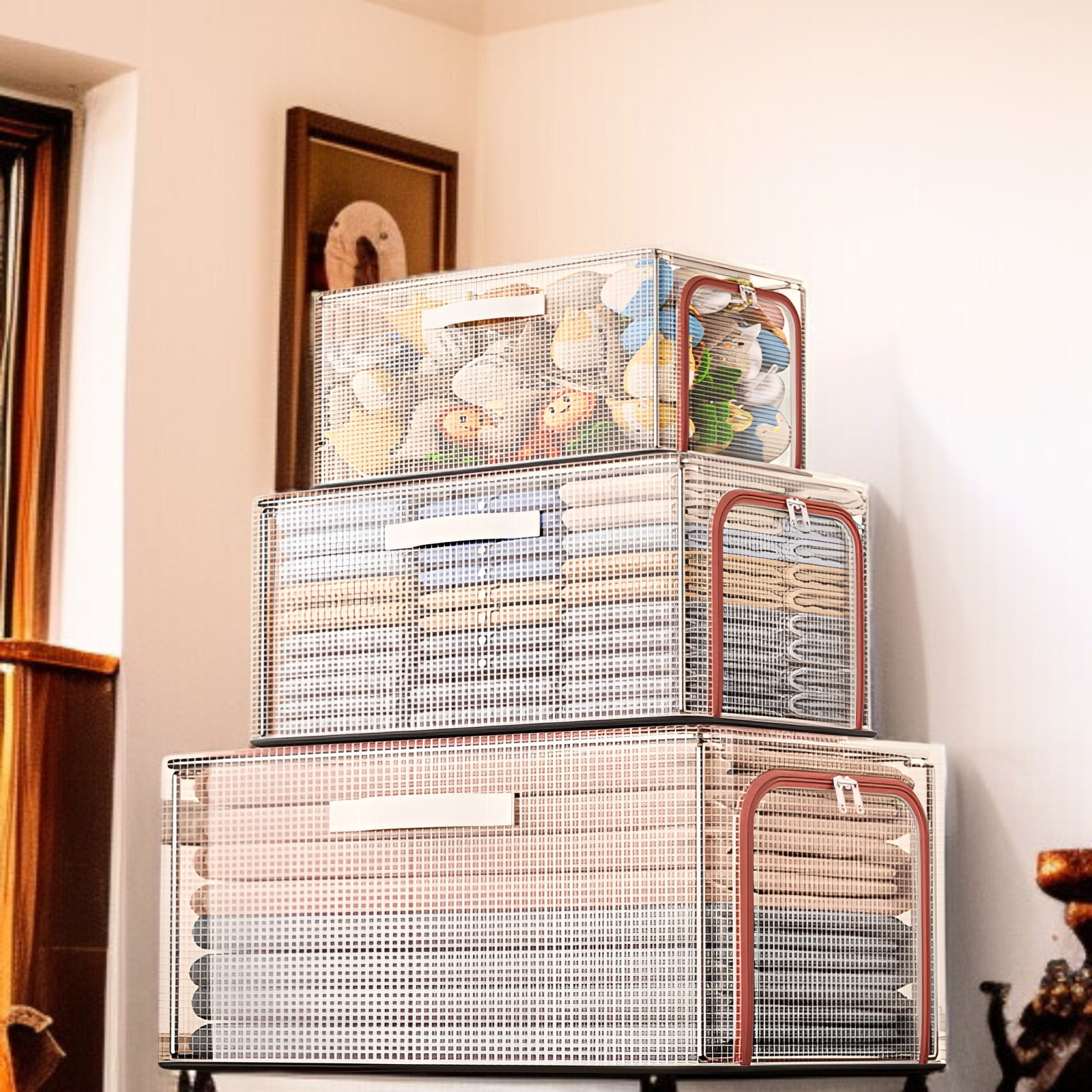 衣装ケース 服 収納 衣類収納ボックス 衣類収納ケース 毛布 クローゼット 収納 布団収納ケース 衣類ボックス 洋服衣装ケース 収納袋 収納ケース 収納ボックス