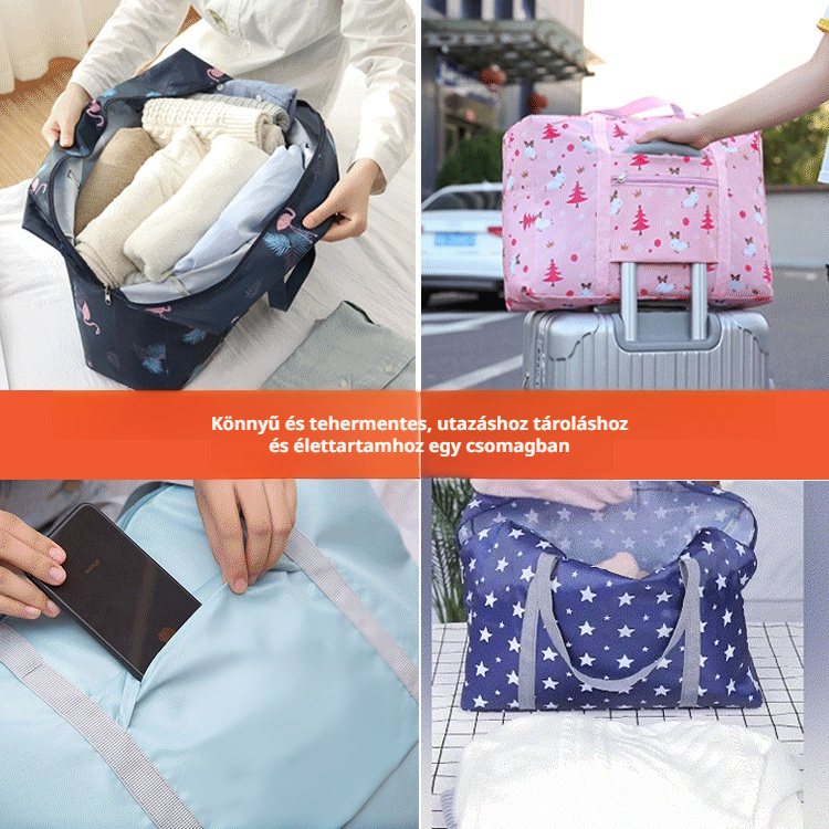 Összehajtható, vízálló utazási tárolózsák