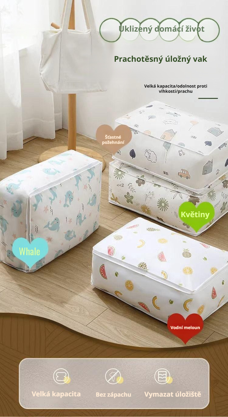 Prostorná úložná taška na oblečení pro stěhování na kolej