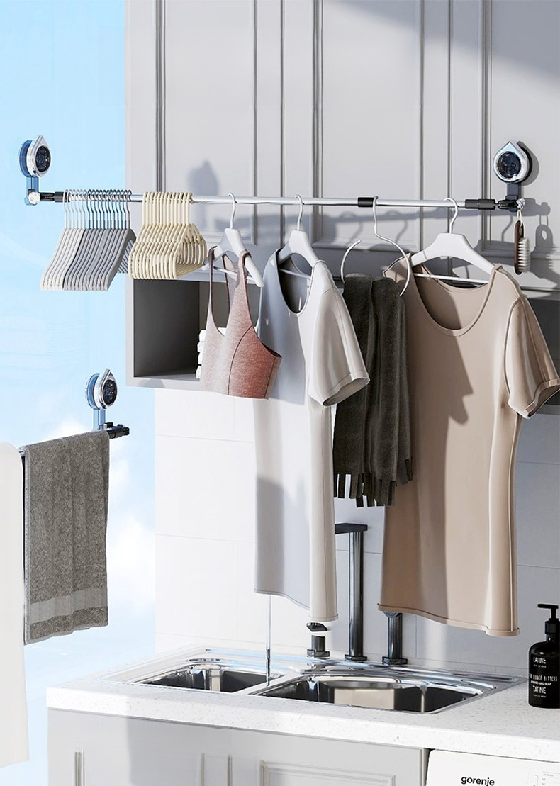 무타공 펀치 프리 빨래 건조대 사용 예시