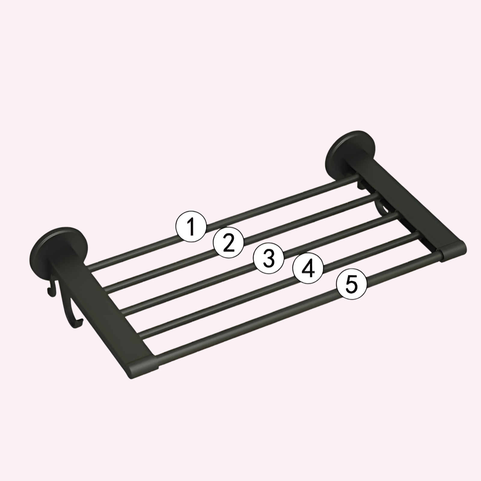 多機能折りたたみタオルラック壁掛けパンチフリーバスルーム収納ラックトイレ乾燥フックタオルロッド