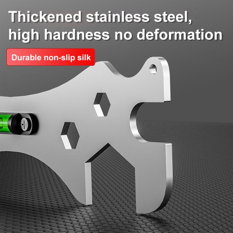 Multi-function wrench with leveling device for bathroom