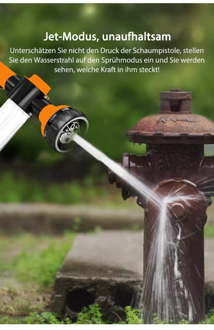 Perfekte Wasserpistole für Autowäsche, Garten und Haushalt