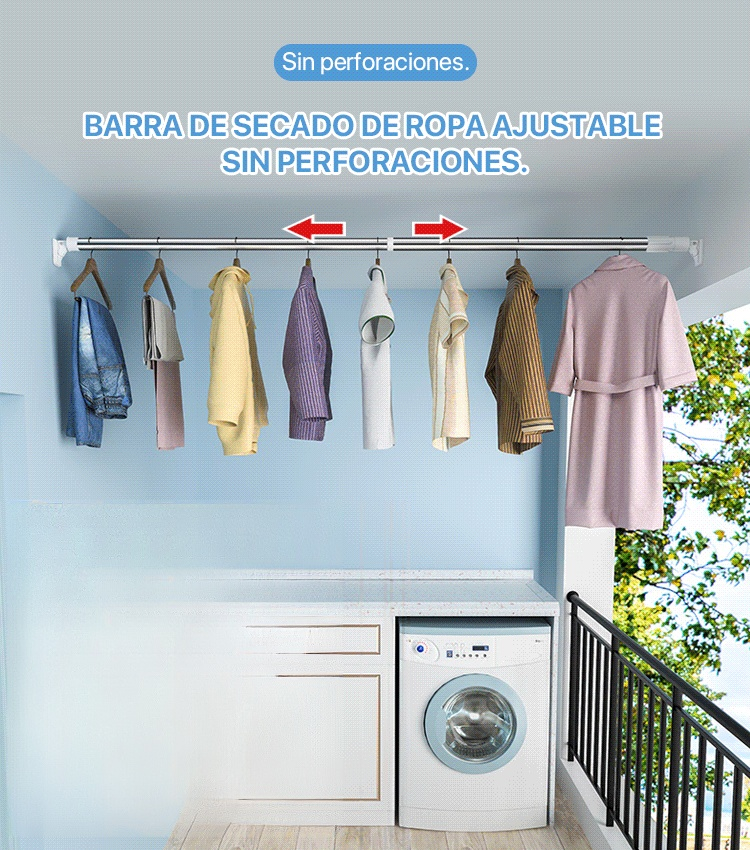 Perchero multifuncional alemán sin perforación.