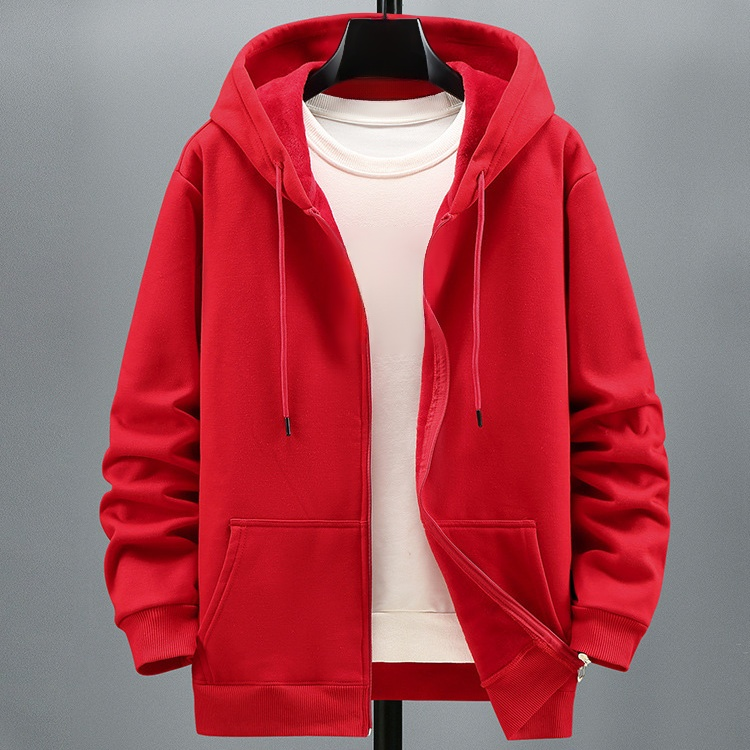 裏起毛ジップアップパーカー