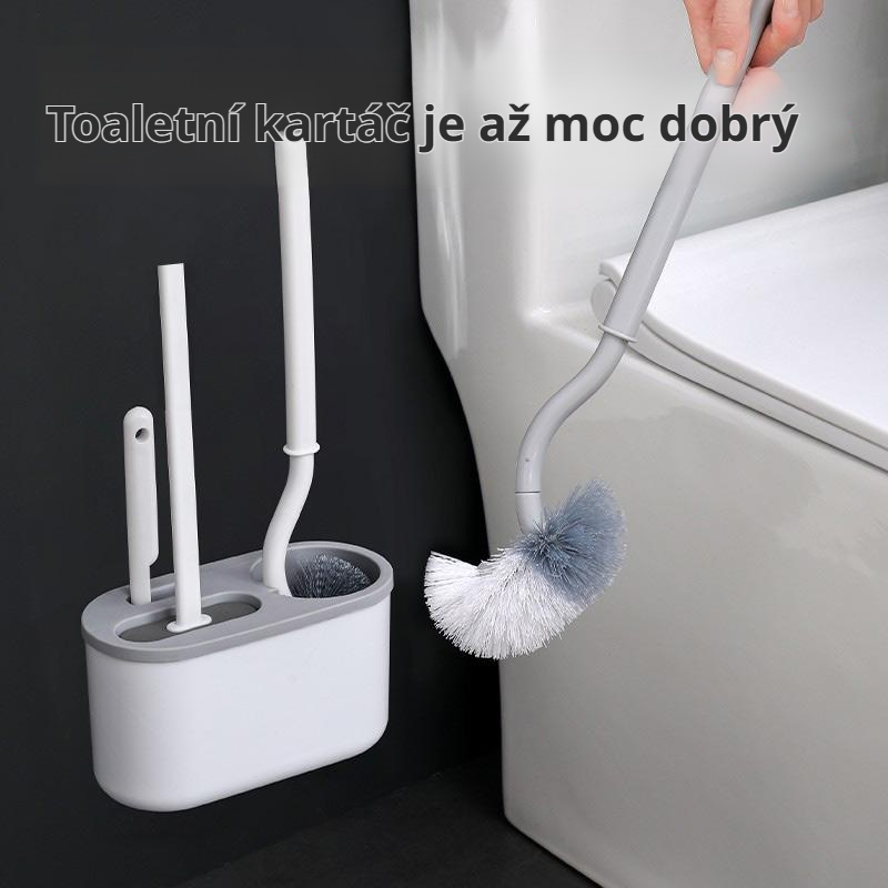 Nástěnný domácí kartáč na toaletu, kartáč na WC