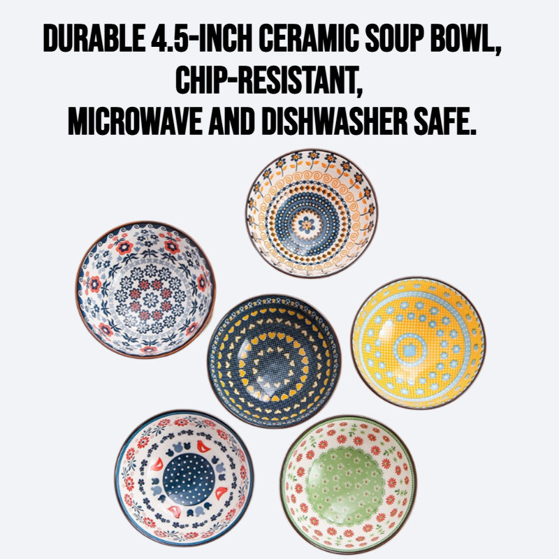 4.5-inch ceramic soup bowl