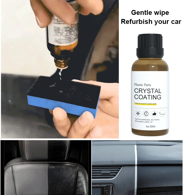 [Free give sponge] car plastic renovation coating