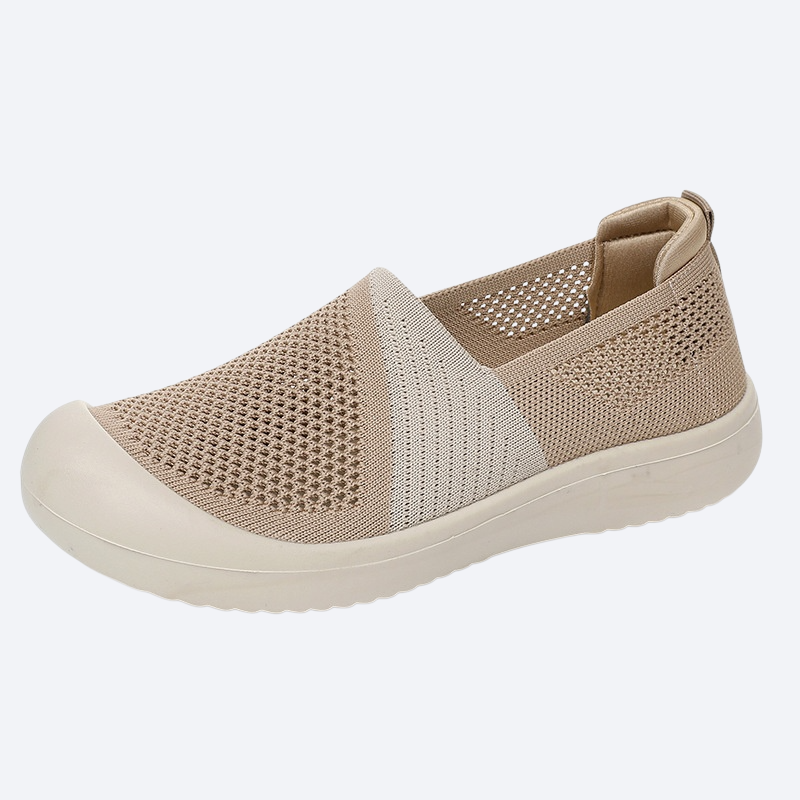 レディース ロープトップ メッシュ透かし 防滑 リラックスシューズ