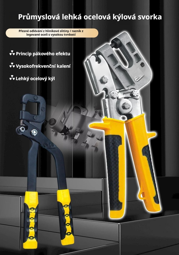 Kleště na lehké ocelové profily GK detail