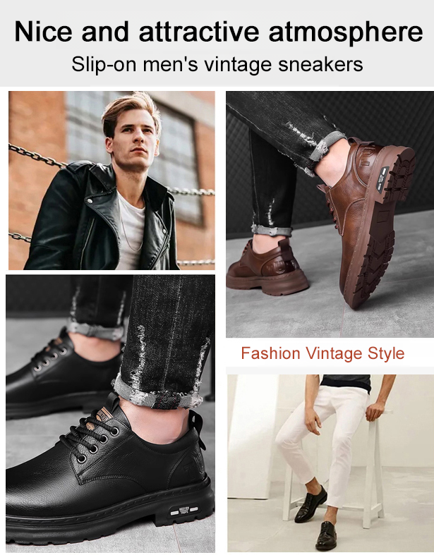 Men's premium leather sneakers