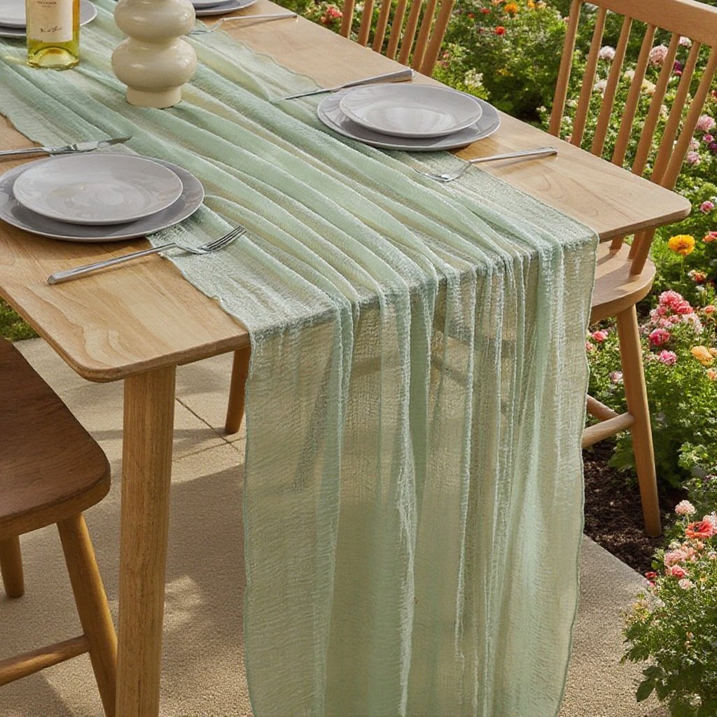 布のしわが美しいテーブル旗のディテール