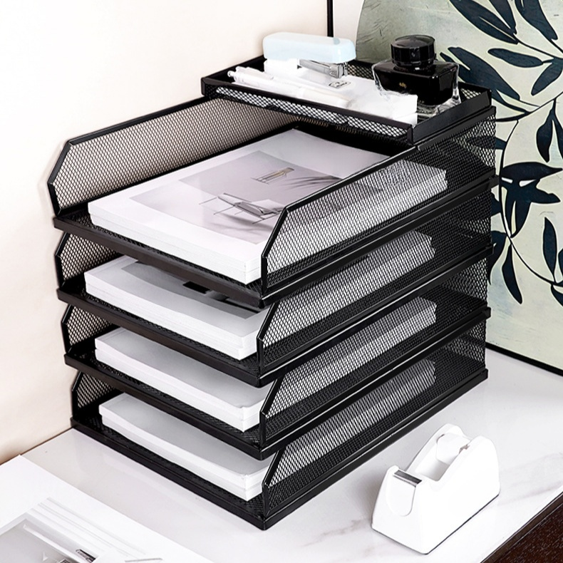 抽拉式金屬文件收納盤