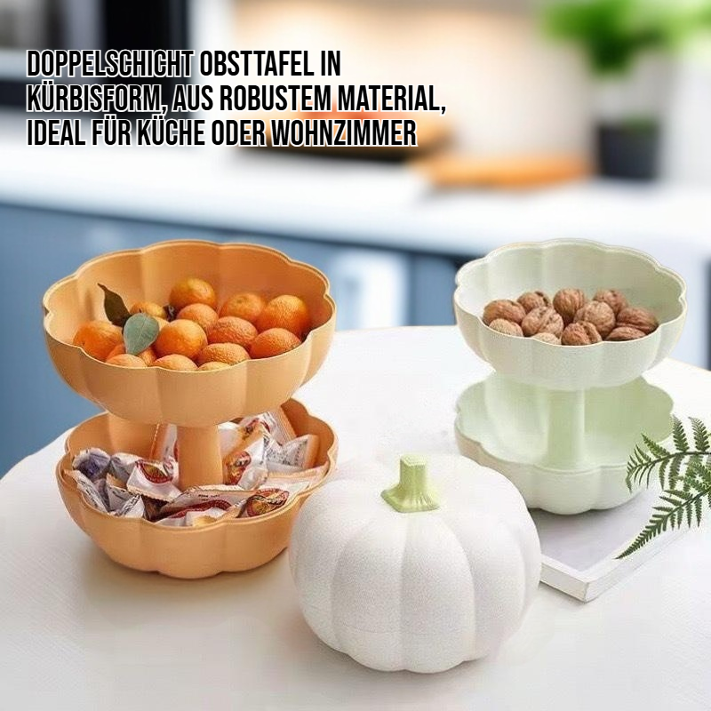 Haushalt Doppelschicht Kürbis Form Obsttafel