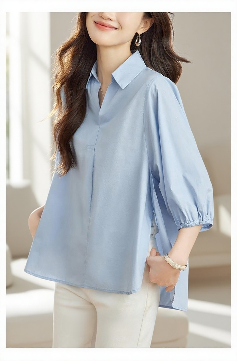 데일리룩에 어울리는 칠부 블라우스 스타일링