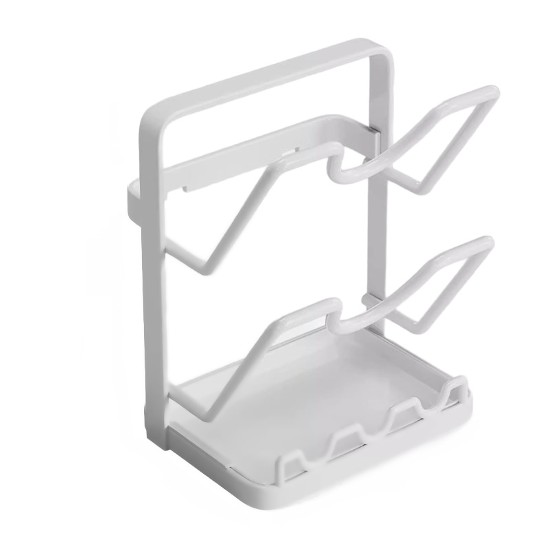 Wandmontiertes Topfdeckel- und Schneidebrettregal, stanzfrei