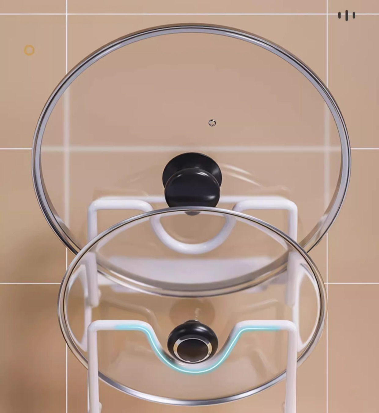 Einfach montierbares Küchenregal ohne Bohren