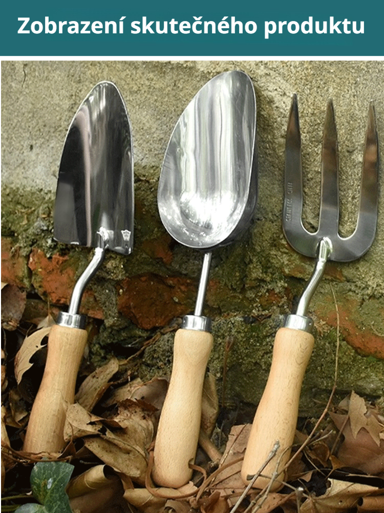 Sada tří kusů zahradního nářadí