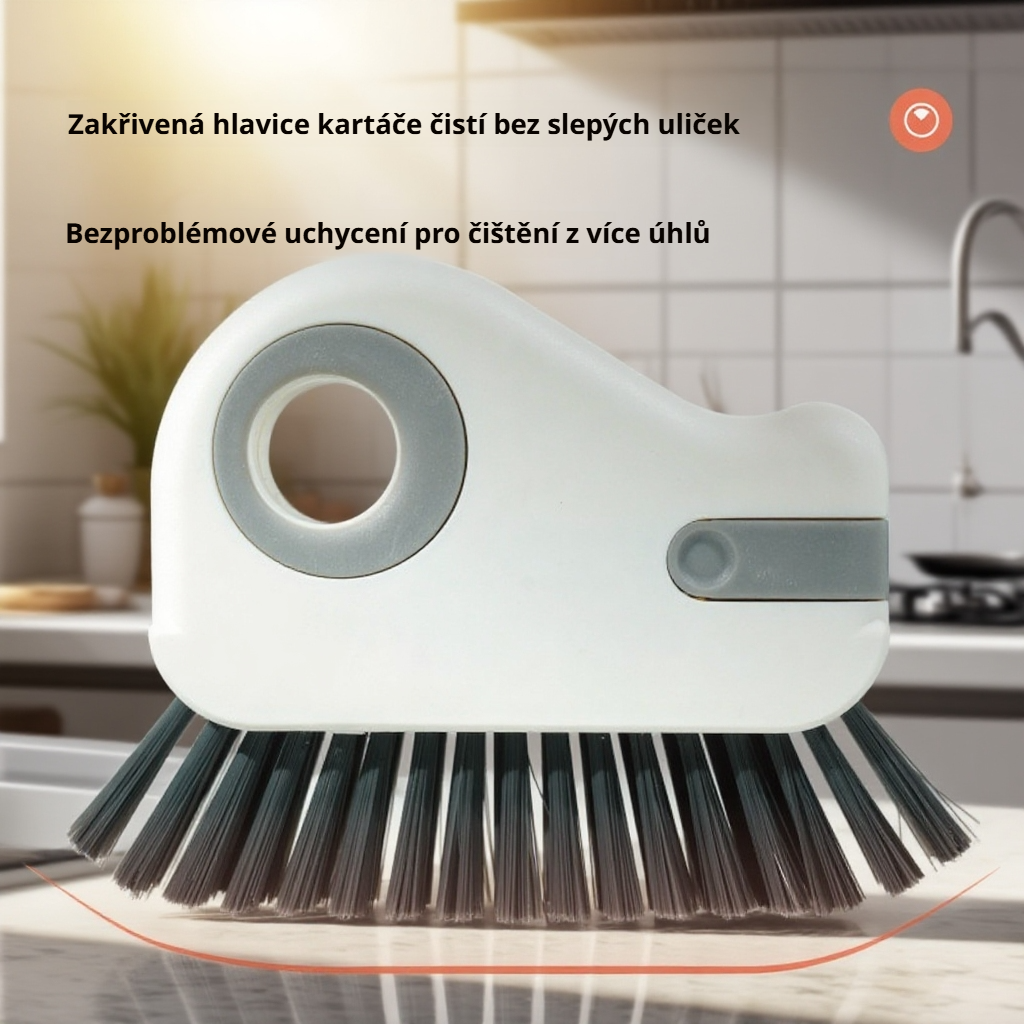 Kartáček ve tvaru ptáčka na úzké prostory oken