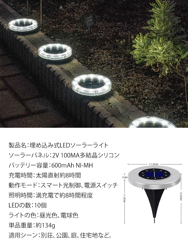 【2024年度受賞】埋め込み式LEDソーラーライト