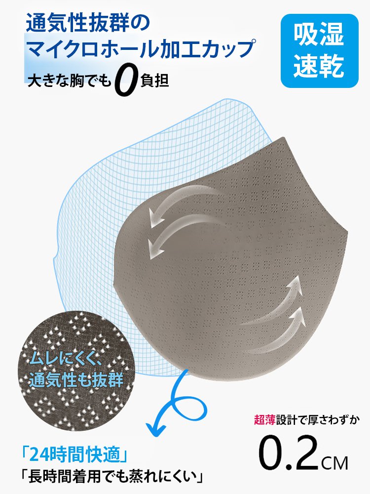 ワイヤーなしブラジャー