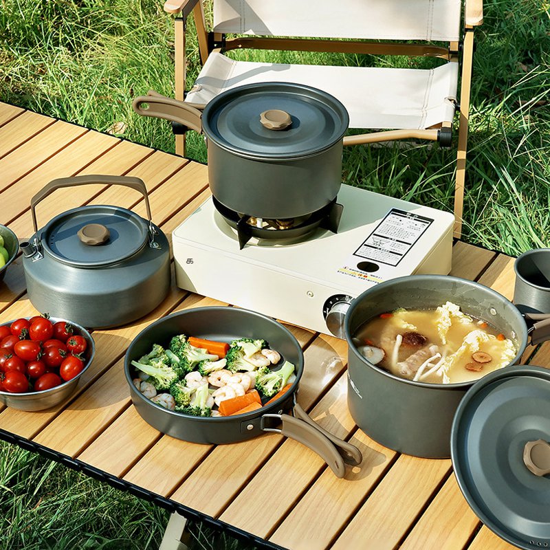 Portable  folding outdoor soup pot set 
