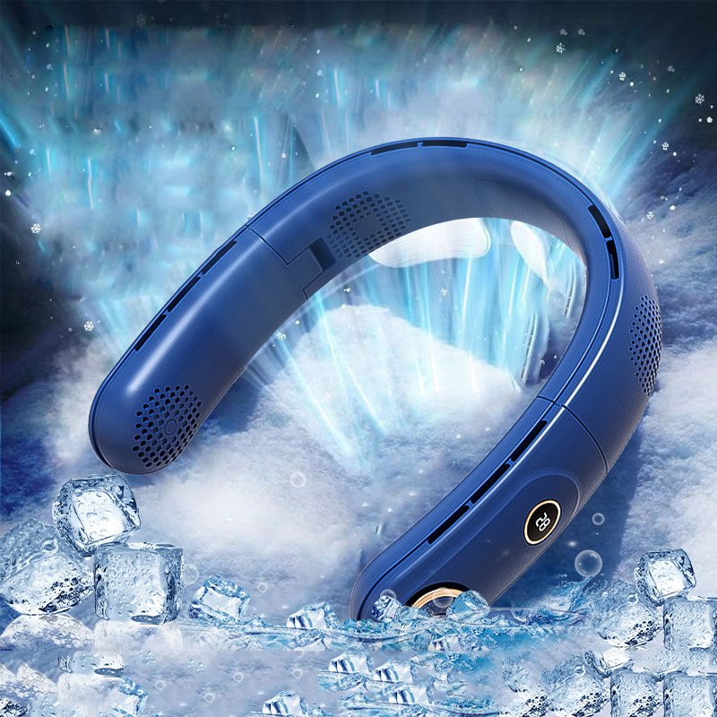 접이식 휴대용 저소음 넥밴드 선풍기 