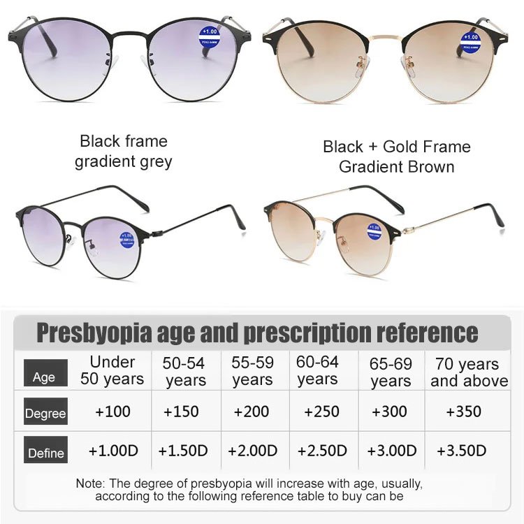 Far and near anti-blue light presbyopia glasses