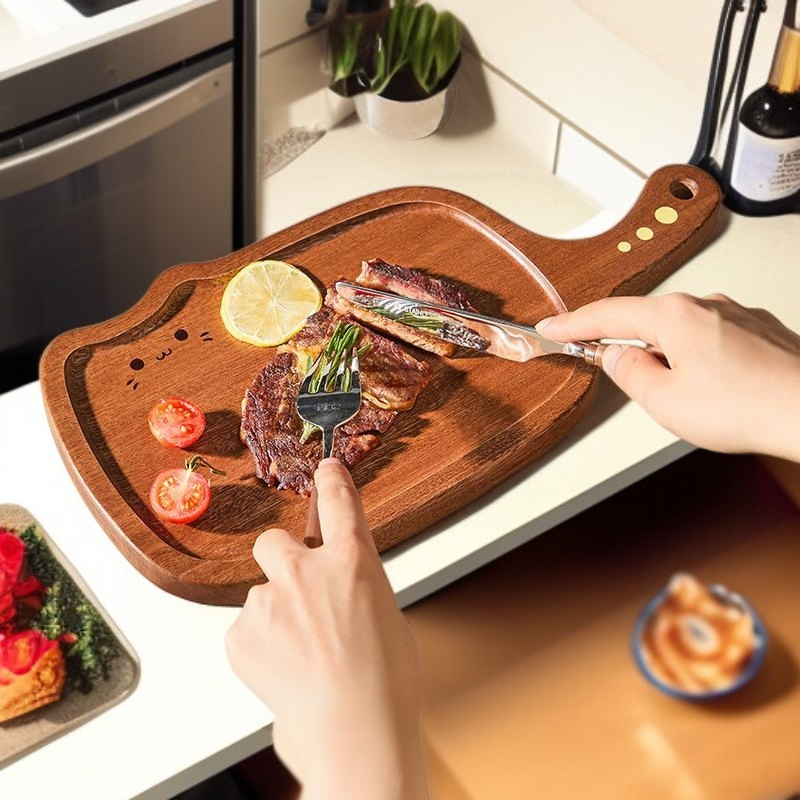 لوح تقطيع منزلي من الخشب الصلب