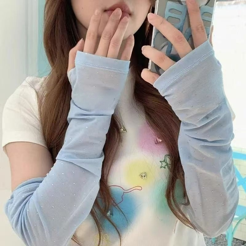 防紫外線寬鬆透氣波點冰袖