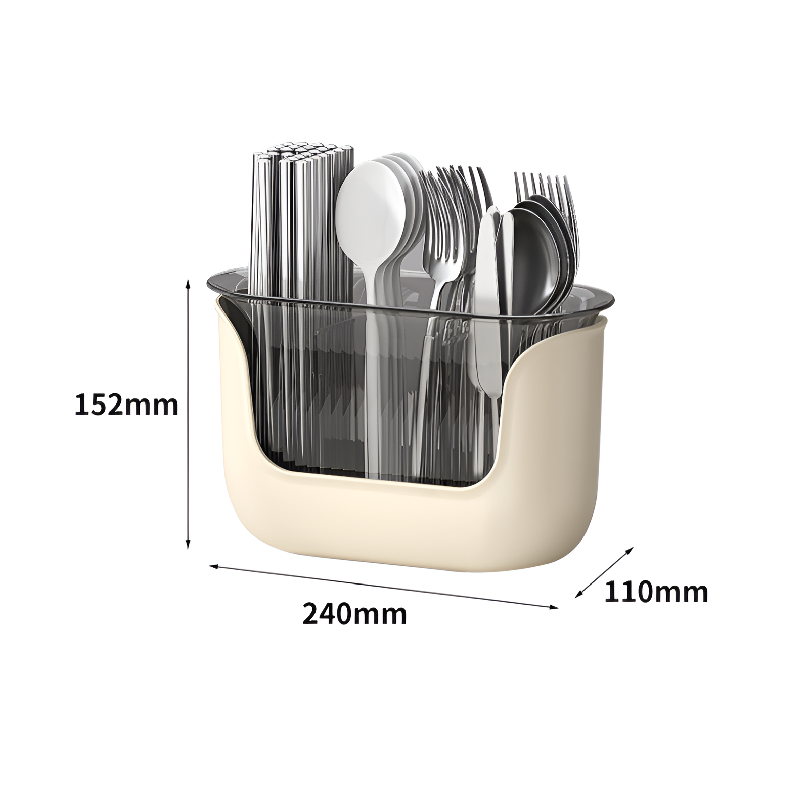 箸筒収納ボックス キッチンカウンター スプーン 食器 水切りラック 仕切り付き 箸置き 食器収納