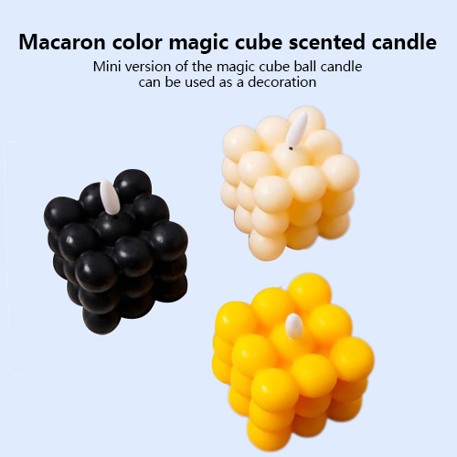 Macaron color magic cube scented candle