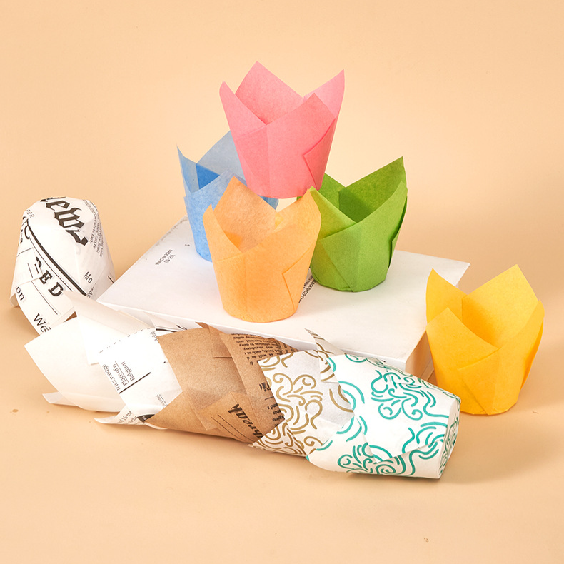 Umweltfreundlicher Tulpen Pappbecher für Gebäck