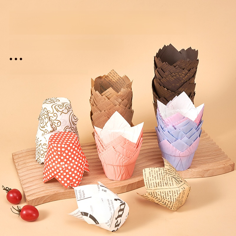 Lebensmittelechter Pappbecher ölbeständiger und hochtemperaturbeständiger TulpenPappbecher Backkuche