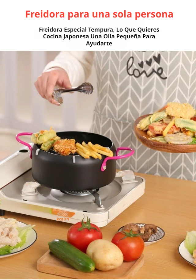 Small non-stick frying pan for tempura cooking