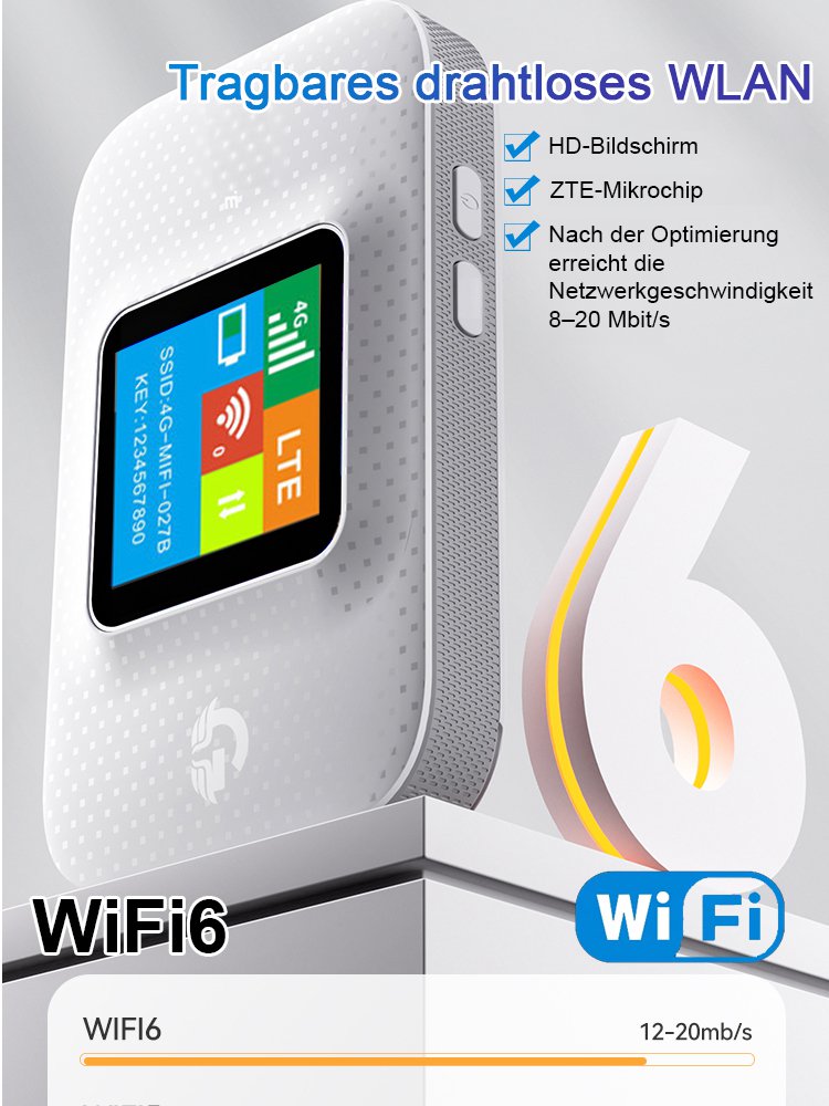 TypC Schnittstelle Farbbildschirm drahtloser wifi tragbarer Router für unterwegs