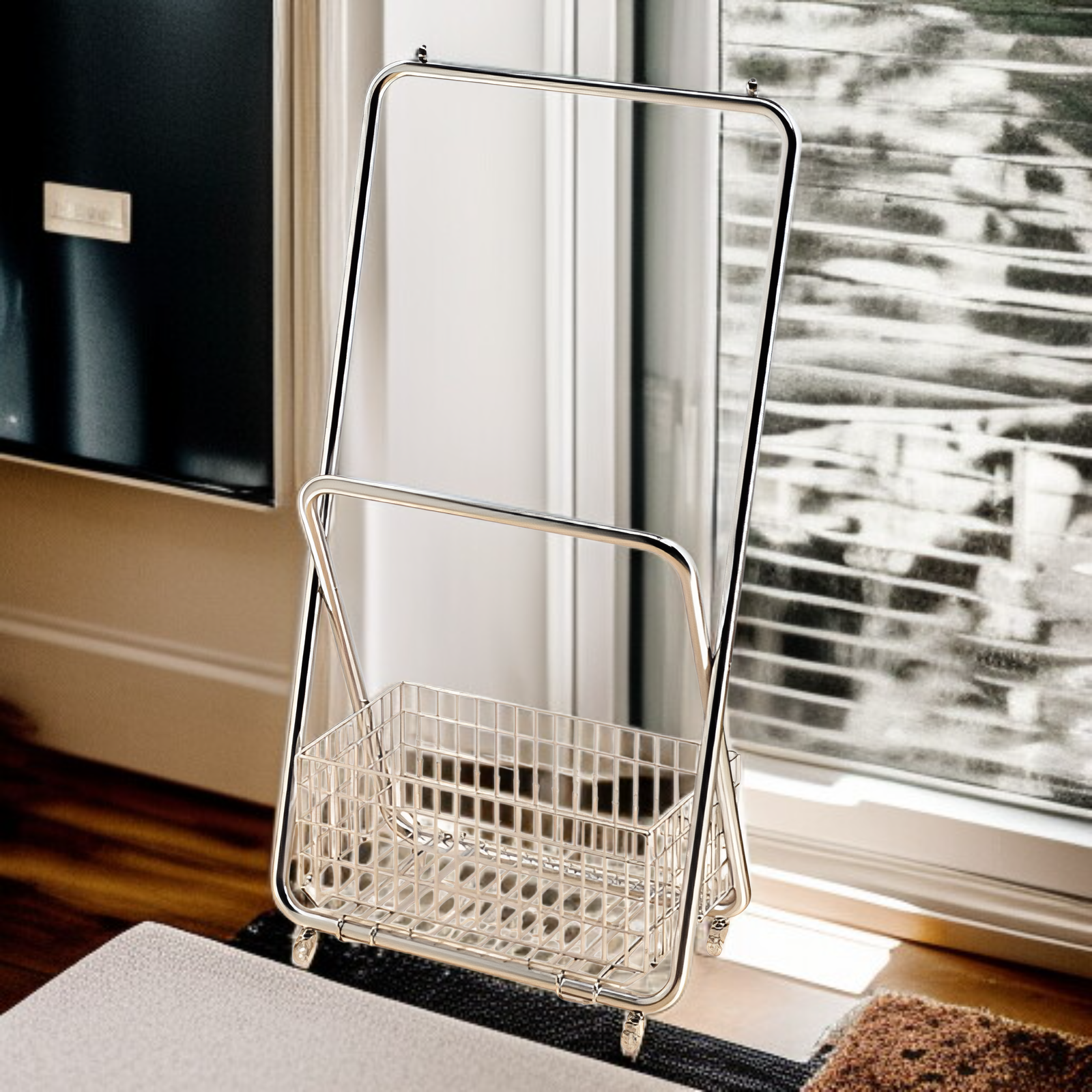 バルコニー用洋服ラックのディテール