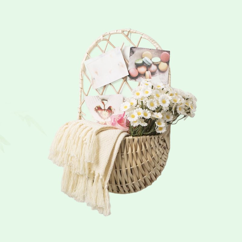 Handmade willow flower basket imitation rattan storage rack hanging rattan flower pot home gardening