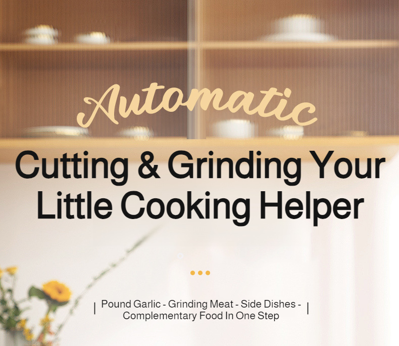 Mini garlic chopper with coarse and fine settings