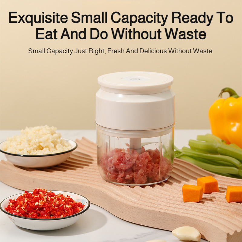 Small Electric Garlic Pounder Cooker Kitchen Coarse Fine Mini Time Effort Saving