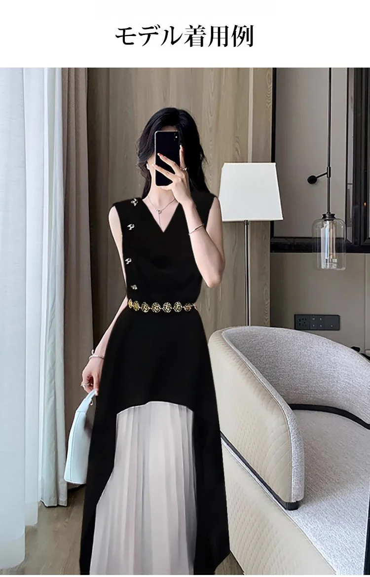 高級感漂うワンピースの全身コーデ