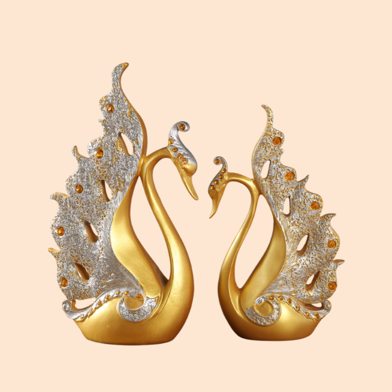 樹脂製の白鳥のホームデコレーション