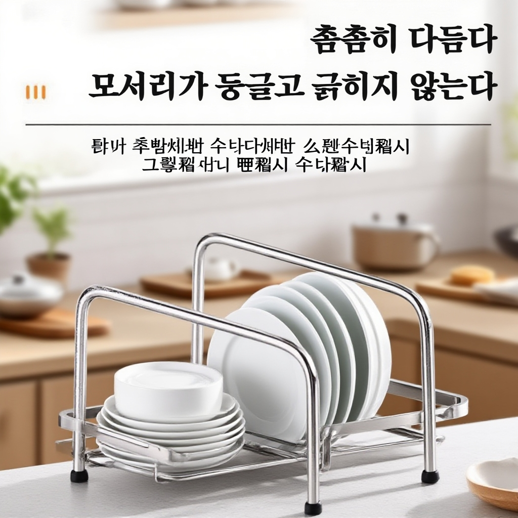 탁상 주방선반 수납선반 스텐수납접시 그릇접시 면접시 수납접시