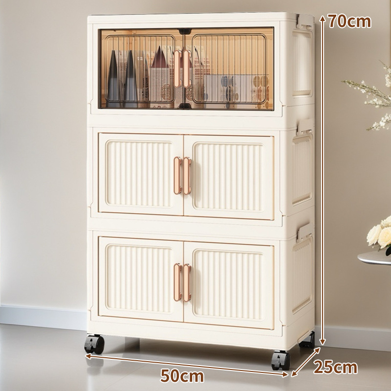 쉽게 접고 펼칠 수 있는 수납장 구조