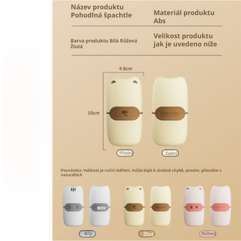 Multifunkční škrabka na čištění a odstraňování lepidla